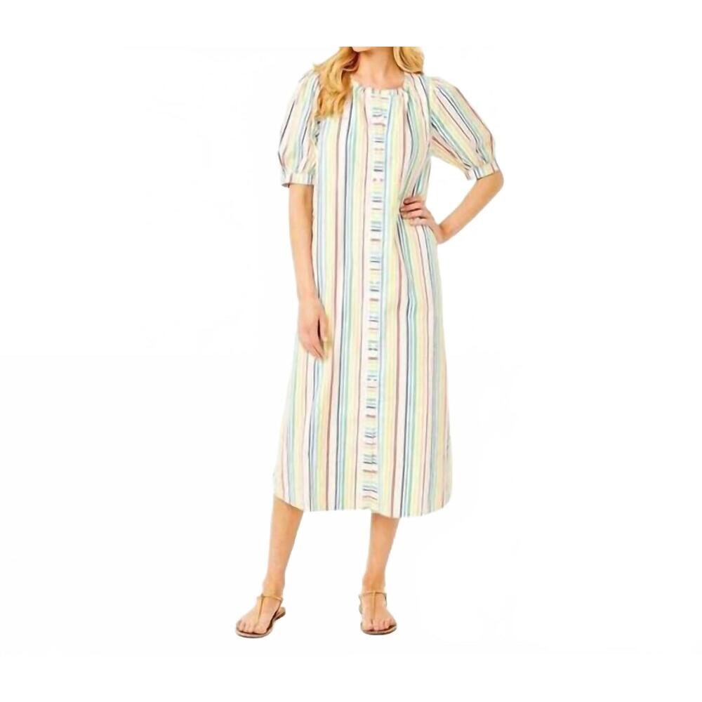 NEW ADDISON BAY cabana dress in rainbow stripe